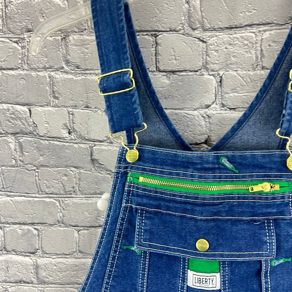 Liberty Bib Overalls Women's  Size L Dark Blue Jean 38 x 31 - Picture 6 of 13